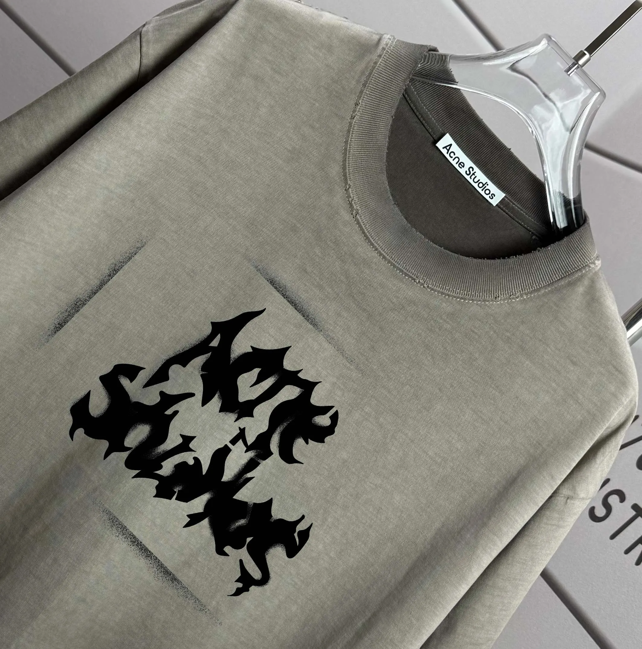 # 90 Acne studios * 2026 New Arrival tee Same Style : Black Size :S M L XL XXL Size： S （90-130 ） M （120-150 ） L （140-165 ） XL （160-180 ） XXL （180 ）